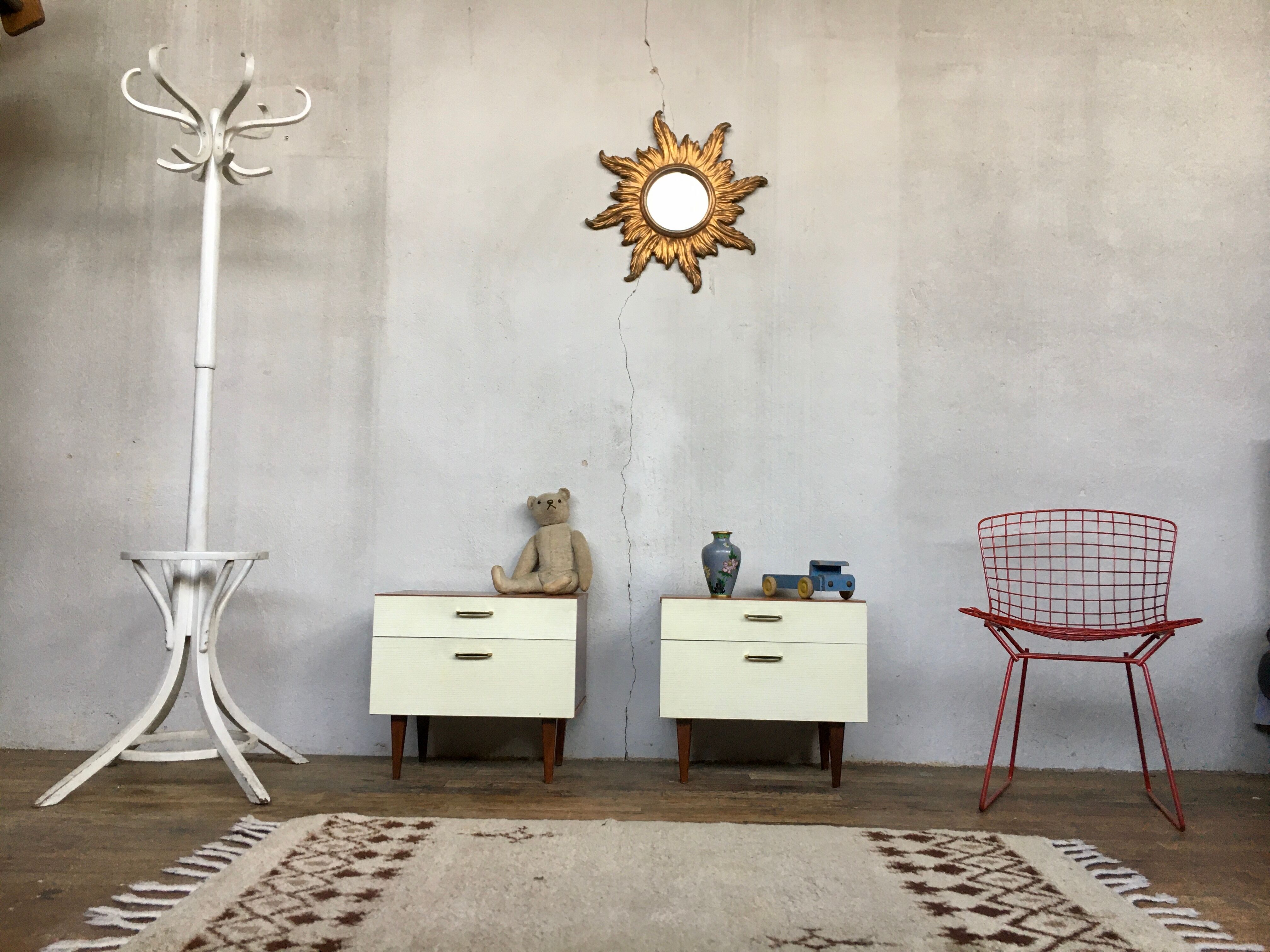Pair of vintage bedside table bedside tables