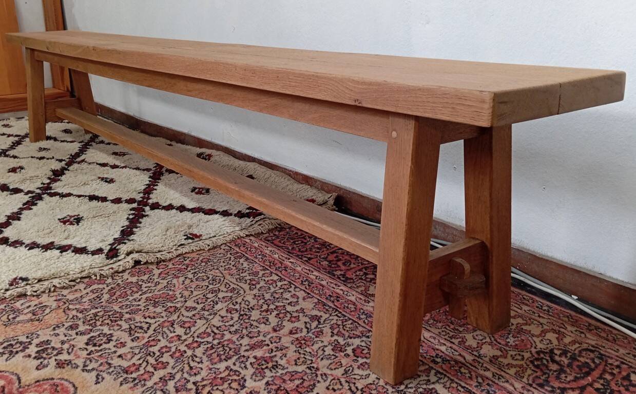Solid oak farmhouse bench 250 cm