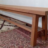Solid oak farmhouse bench 250 cm