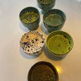 Ceramic footed bowls