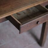 Wooden table with 1 drawer, coffee table, kitchen table, vintage wooden table.