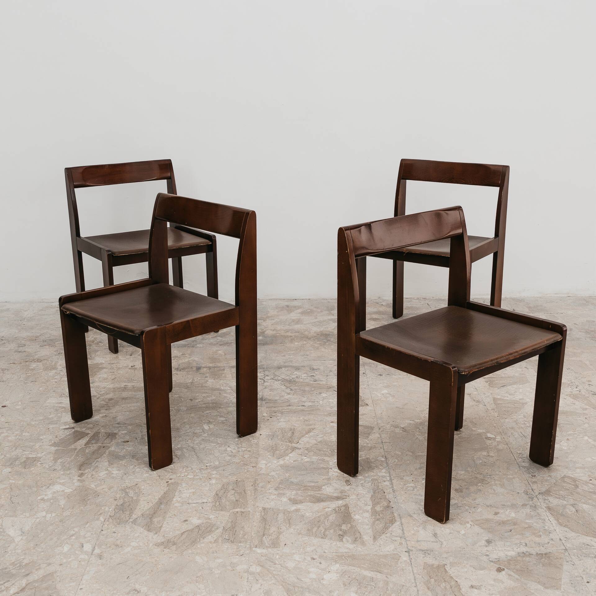 Set Da Pranzo 4 sedie In Legno Anni ‘60 Design Modernariato Vintage