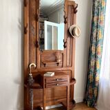 Old cloakroom in solid oak