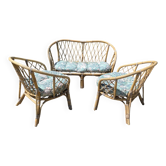 Vintage 60s/70s rattan/bamboo lounge set