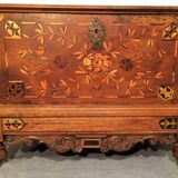 Large chest in marquetry nineteenth