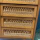 Vintage wood/wicker cabinet