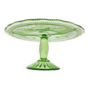 Cake bowl on stand from Ząbkowice Glassworks, 1970s