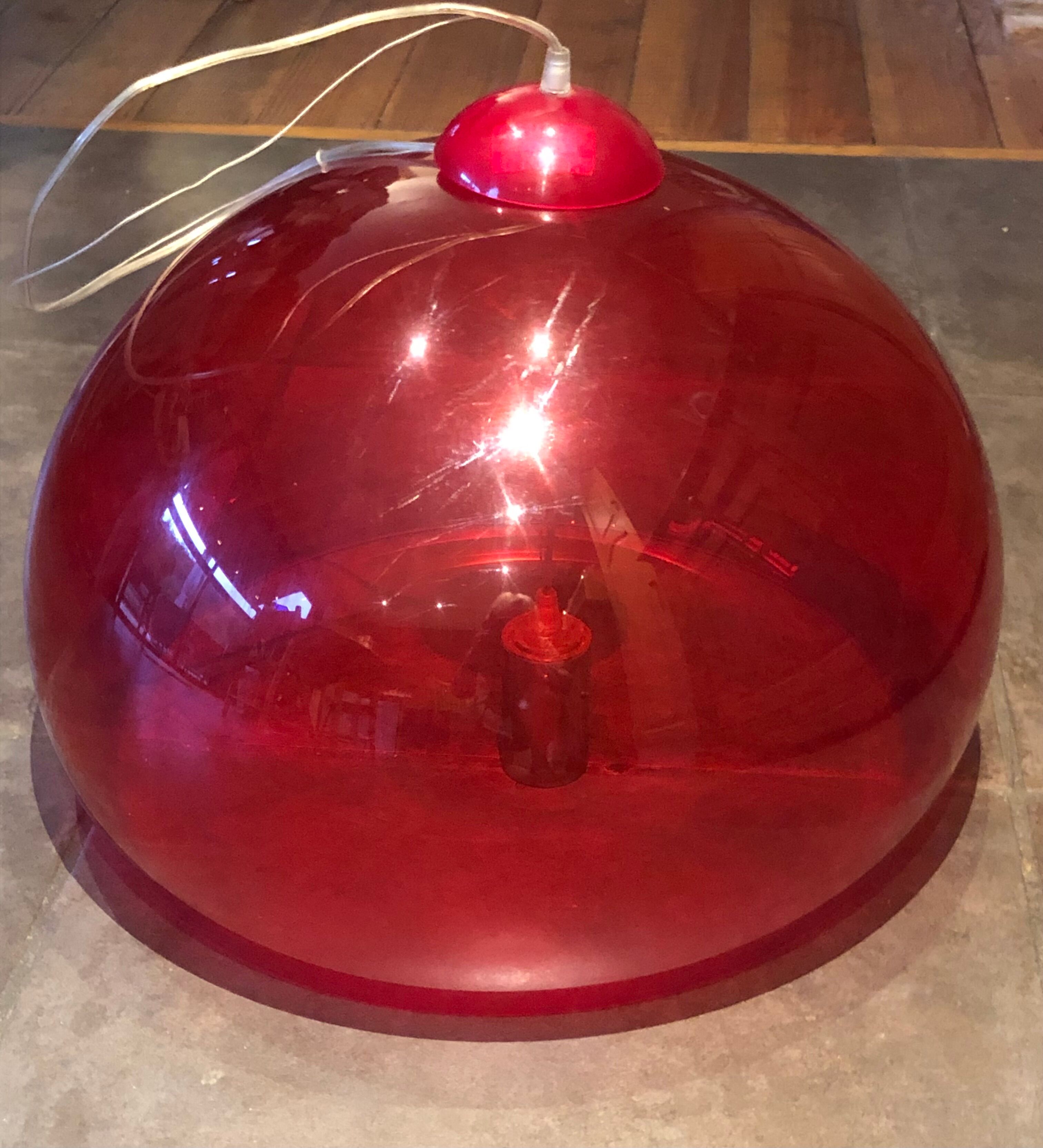 Kartell suspension red bubble