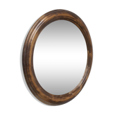 Miroir rond 1930 bois D58cm