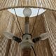 Lampe XXL en grès vernissé et corde de jute vers 1960