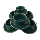 Service of 6 cups and saucers 50s