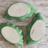 Set of 3 Vallauris cups - Green leaves