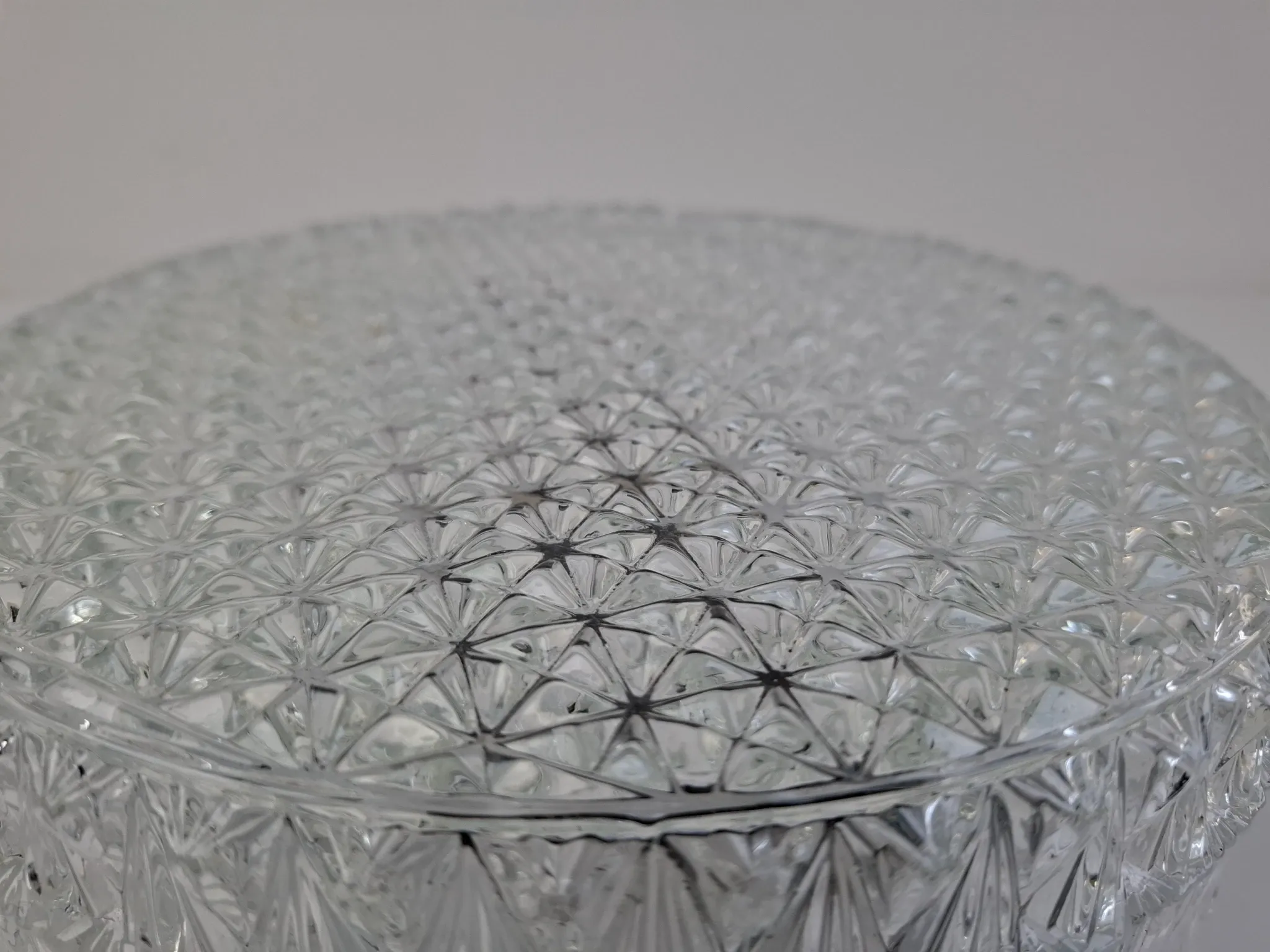 1990s Czech Geometric Glass Ceiling or Wall Light