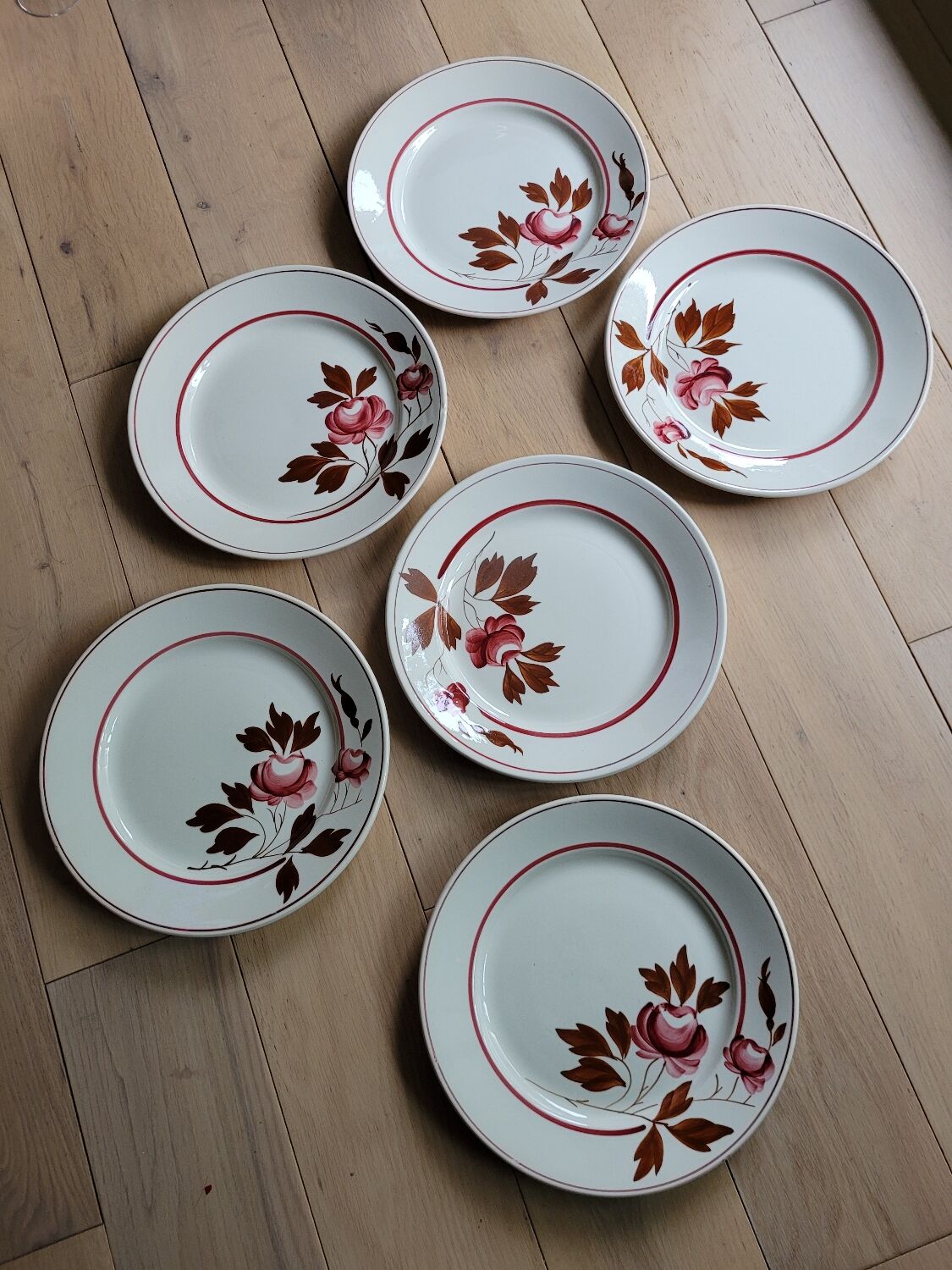 Lot 6 flat plates Touraine de Lunéville