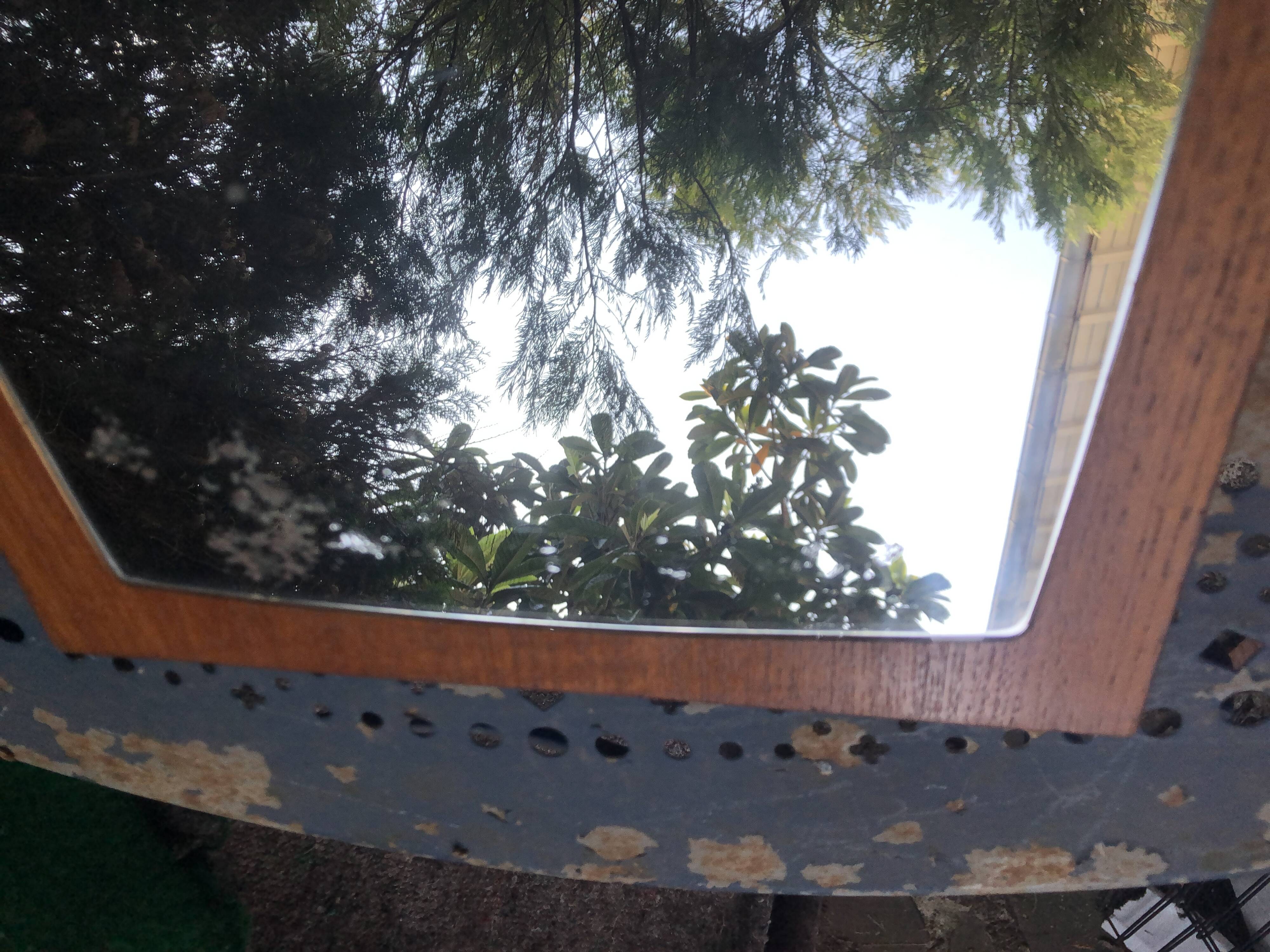 Scandinavian teak mirror 60s