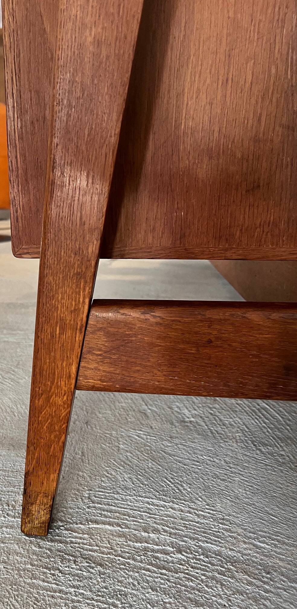 Bureau en chêne, années 50