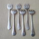 Set of 6 forks with silver metal oysters Art Deco style