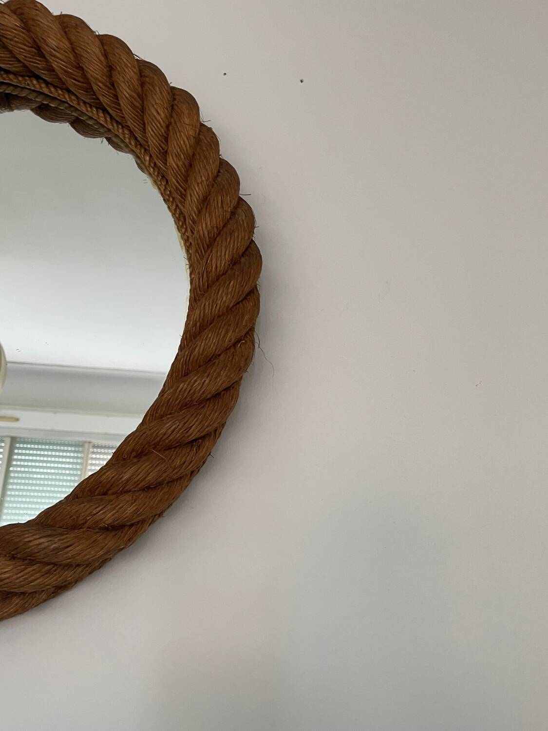 Vintage rope mirror french 1970s