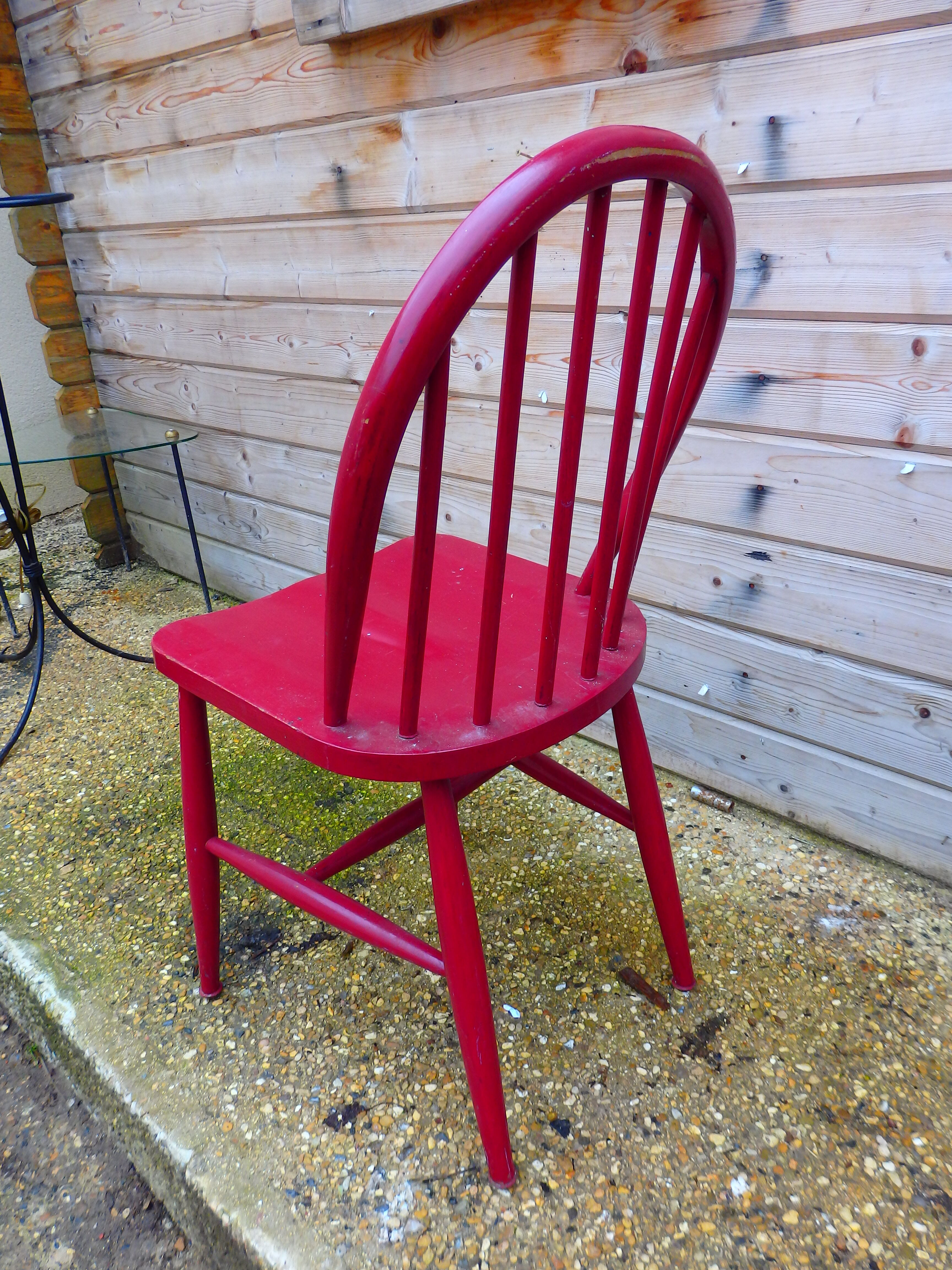 Scandinavian red chair