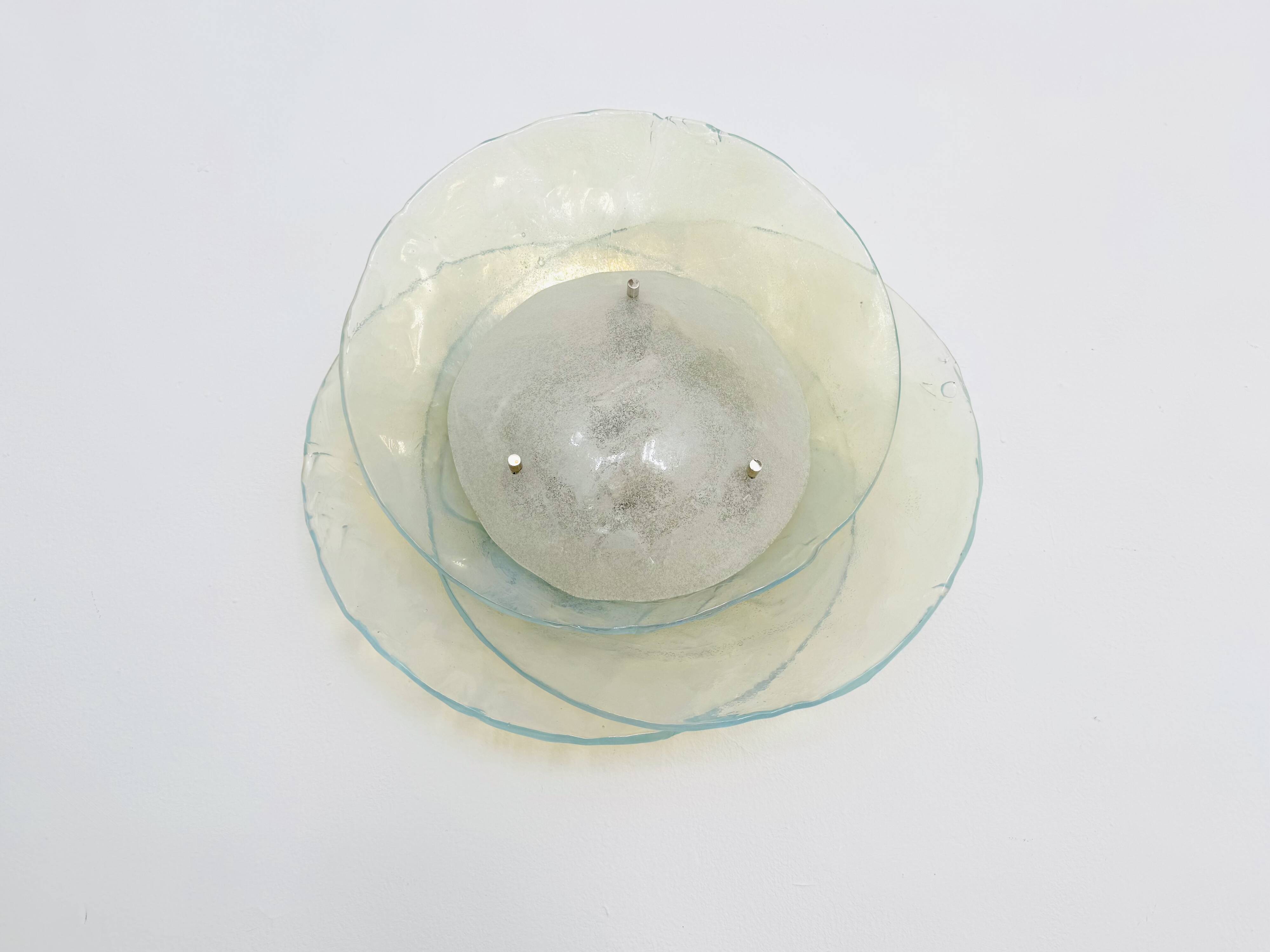 Murano Glass Flush or Wall Lamp by Carlo Nason for Mazzega