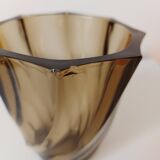 Smoked twisted vase