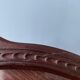 Set of two vintage carved oak service trays