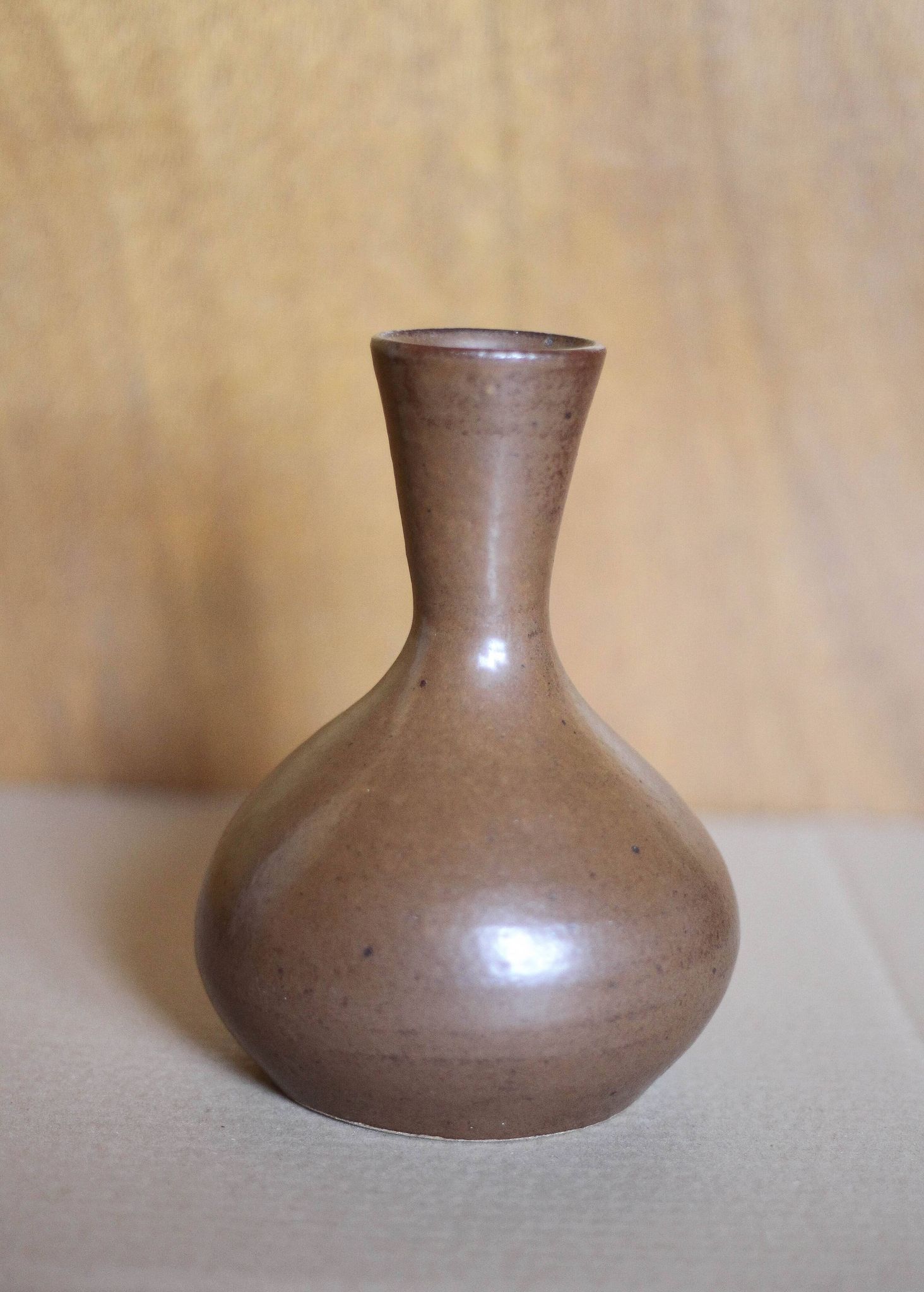 Vase grès vintage, pot à fleurs, vase boule à col, collection