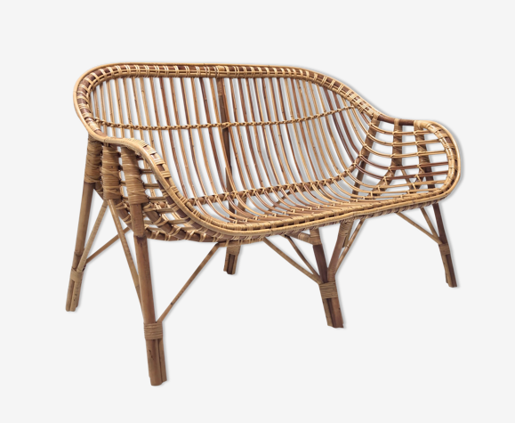 Vintage Bamboo Sofa, Made in Italy