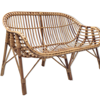 Vintage Bamboo Sofa, Made in Italy