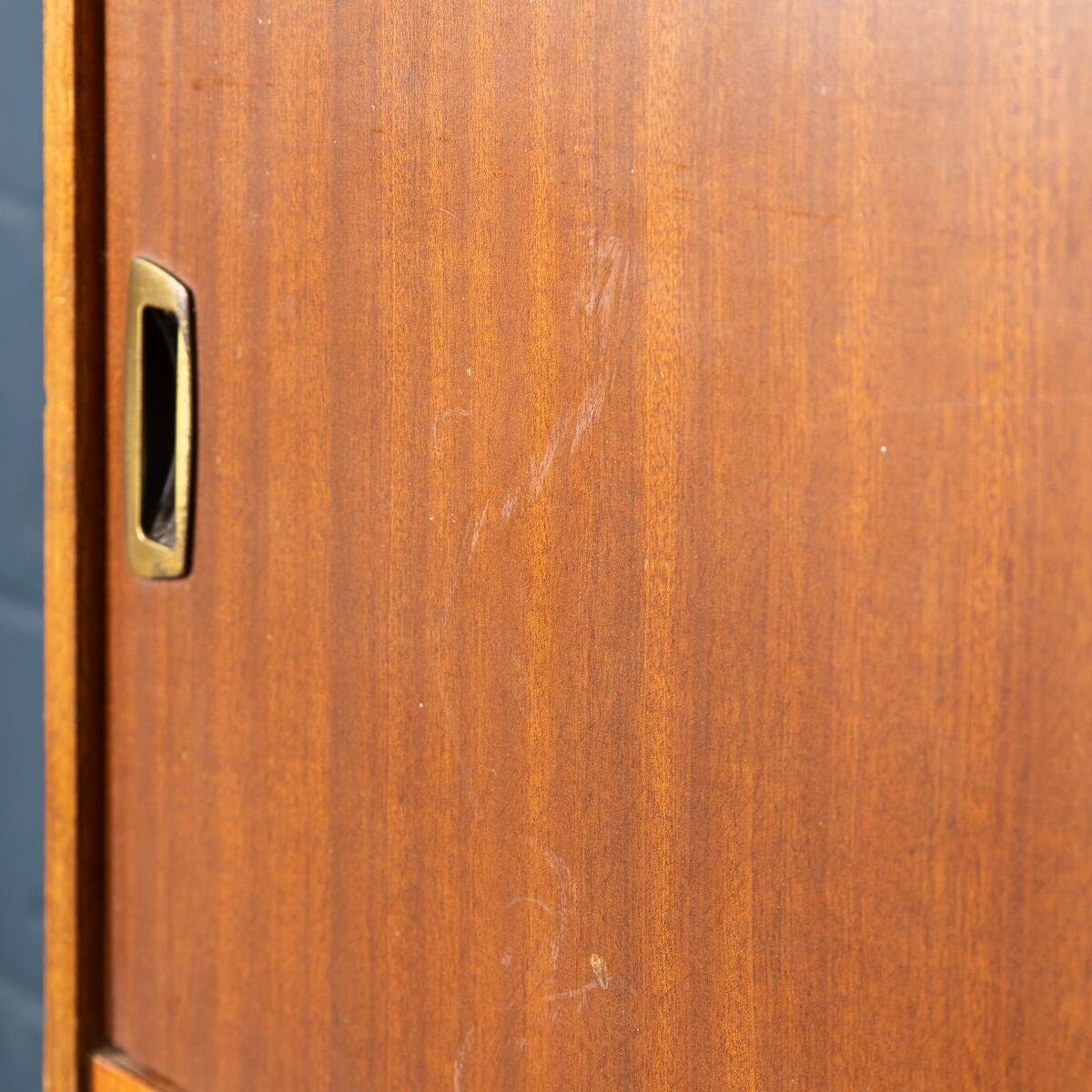Vintage 20thc italian modular teak wall cabinet c.1960