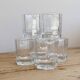6 vintage octagonal Esso water glasses