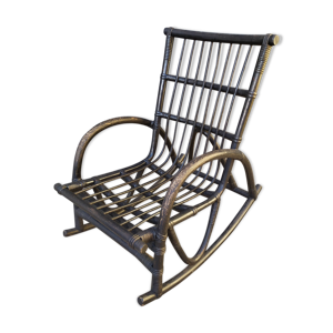 rocking-chair en rotin