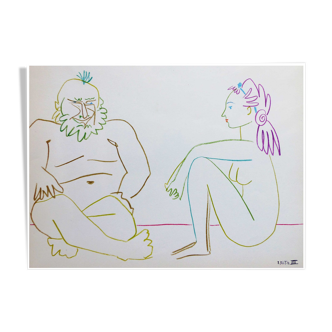 Lithograph Pablo Picasso Drawings by Vallauris plate XIV 1954