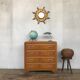 Vintage commodity in wooden feet compass clear oak 1950