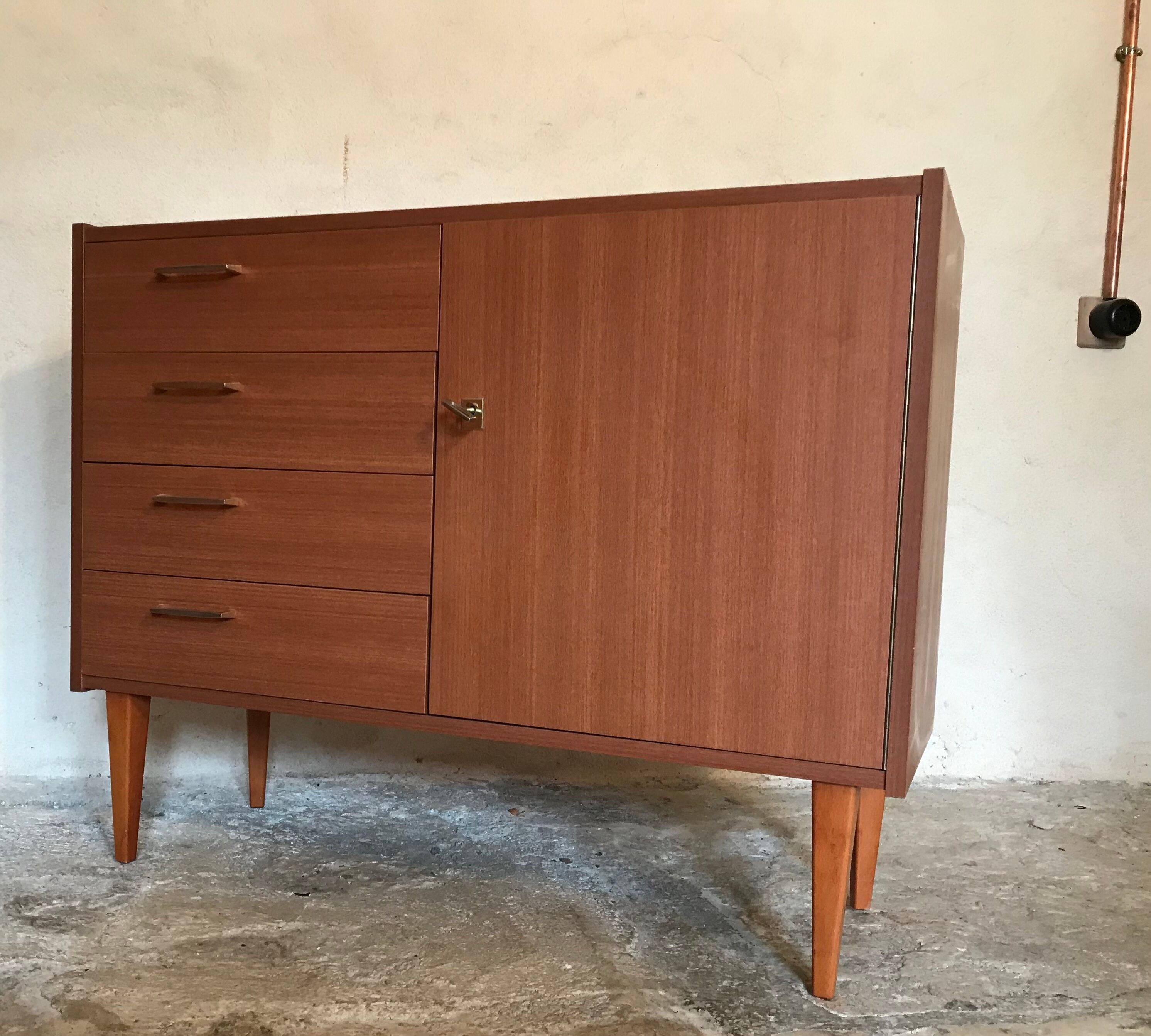 Buffet vintage storage cabinet formica