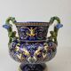 Vase forme médicis en faïence de gien