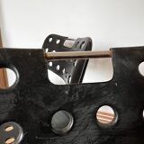 Set of 4 Black Omstak Chairs by Rodney Kinsman for Bieffeplast