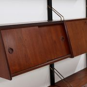 Teak Wall Unit by Louis van Teeffelen for WeBe 1950's