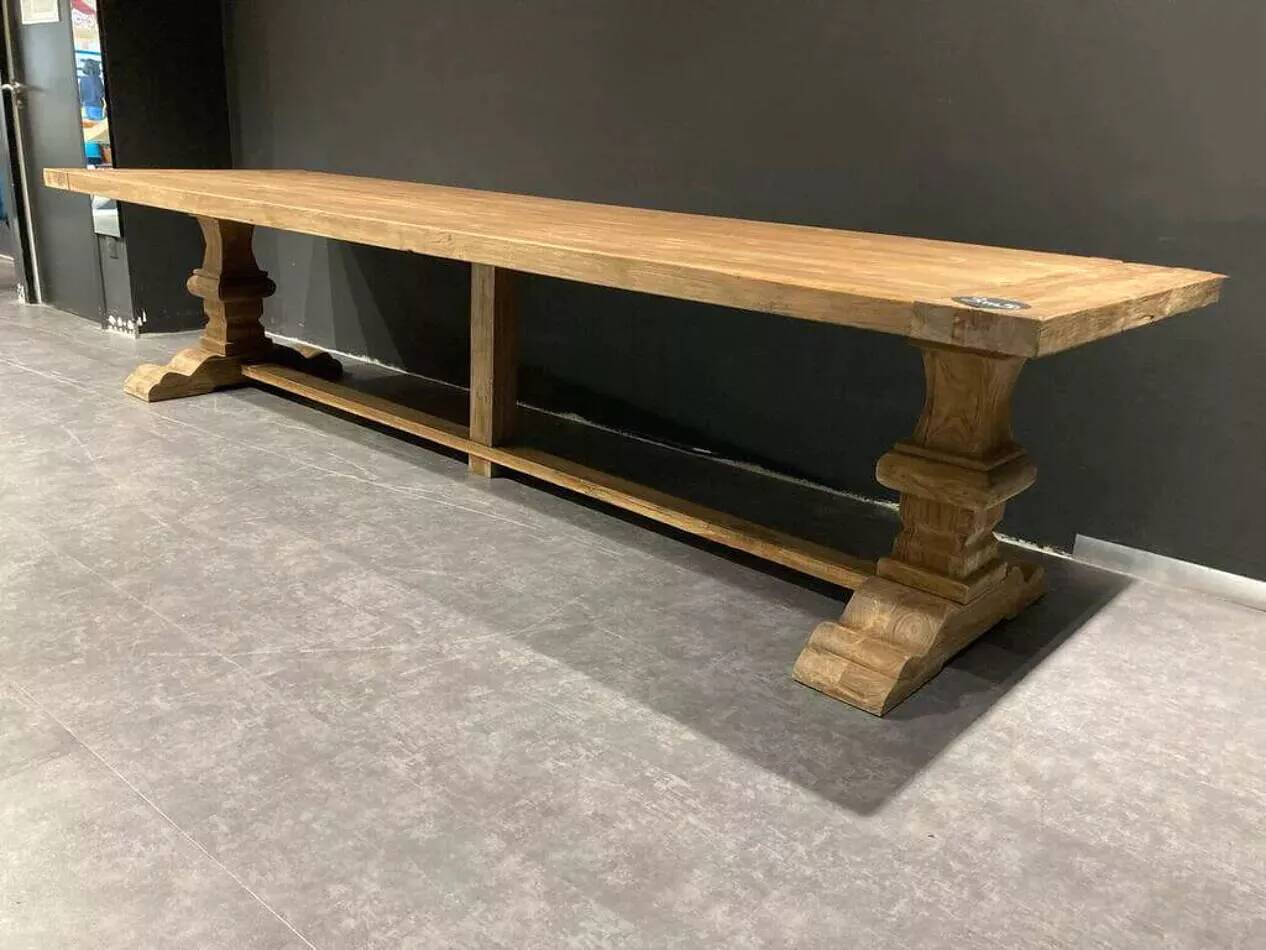 Old wooden monastery table - Spirito 350 by 100 cm
