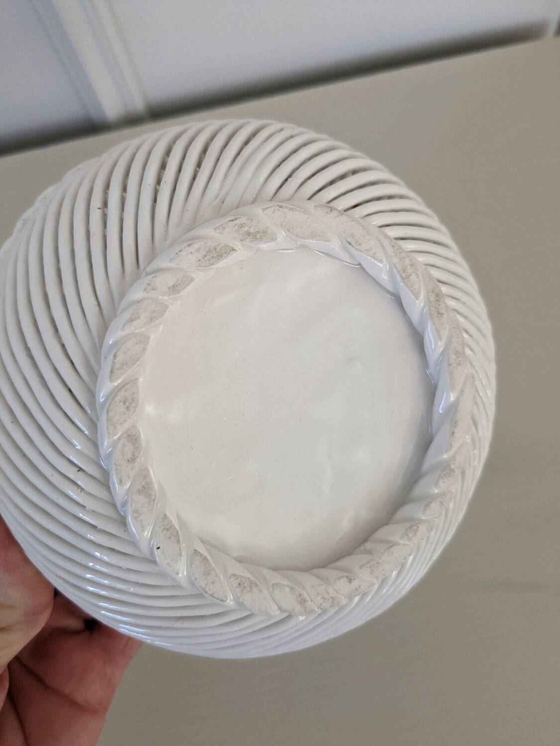 Braided porcelain candy box