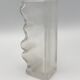 Vase in thick glass with frosted effect stamped by claus josef riedel