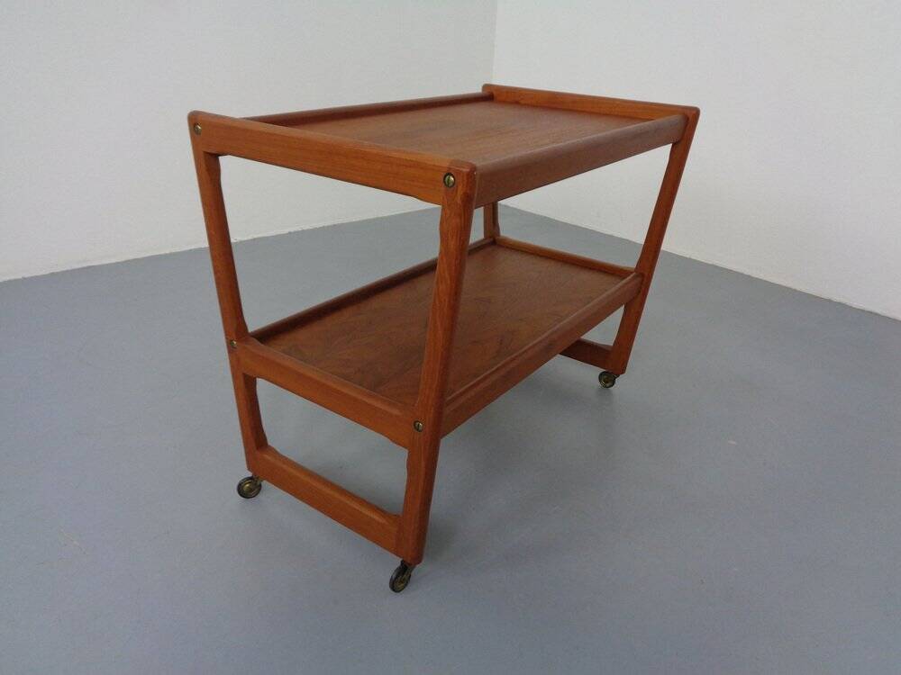 Teak Bar Cart by Holger Georg Jensen for Kubus, Denmark, 1960s