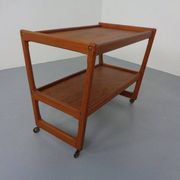 Teak Bar Cart by Holger Georg Jensen for Kubus, Denmark, 1960s
