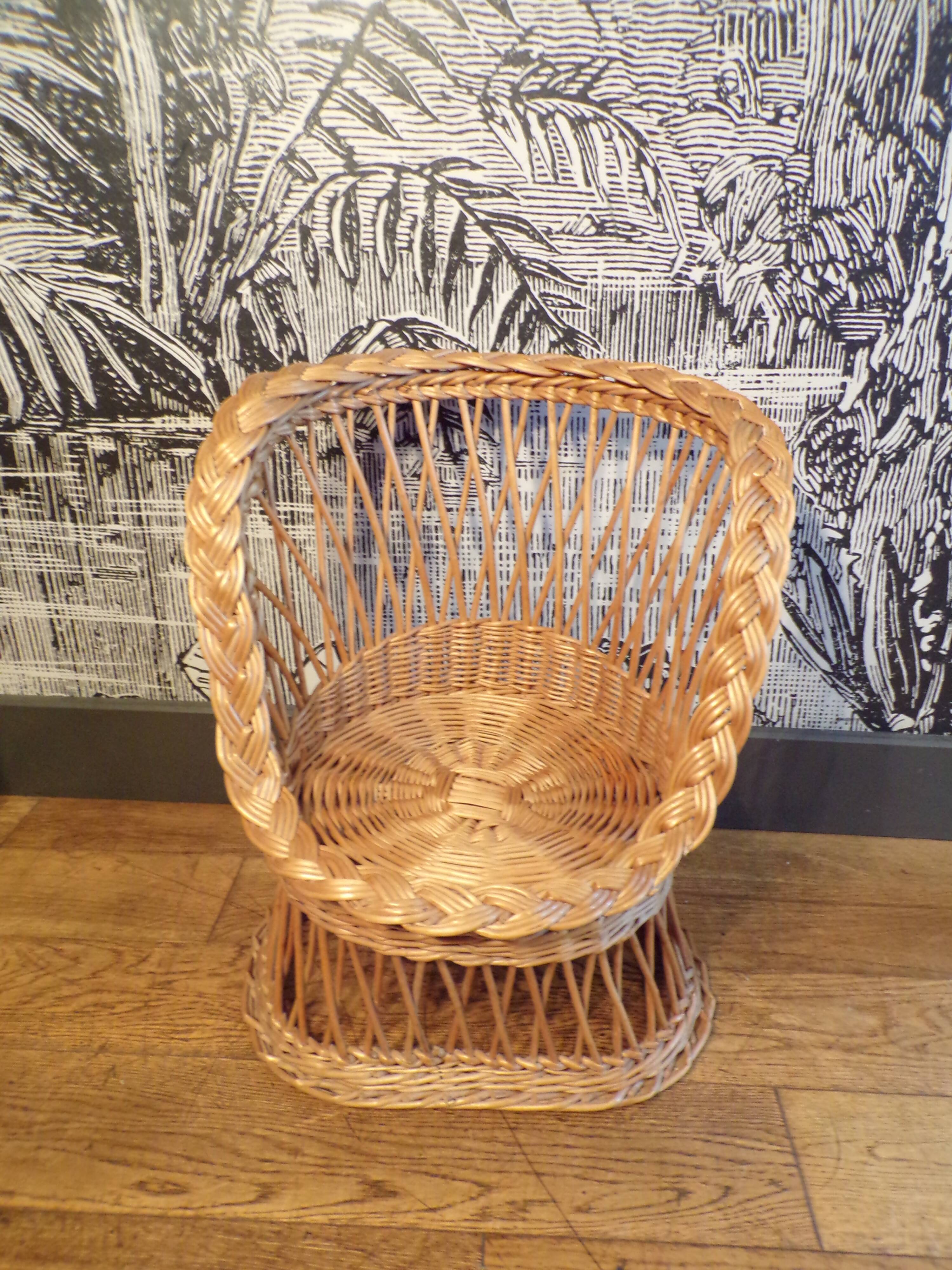 Children's rattan armchair