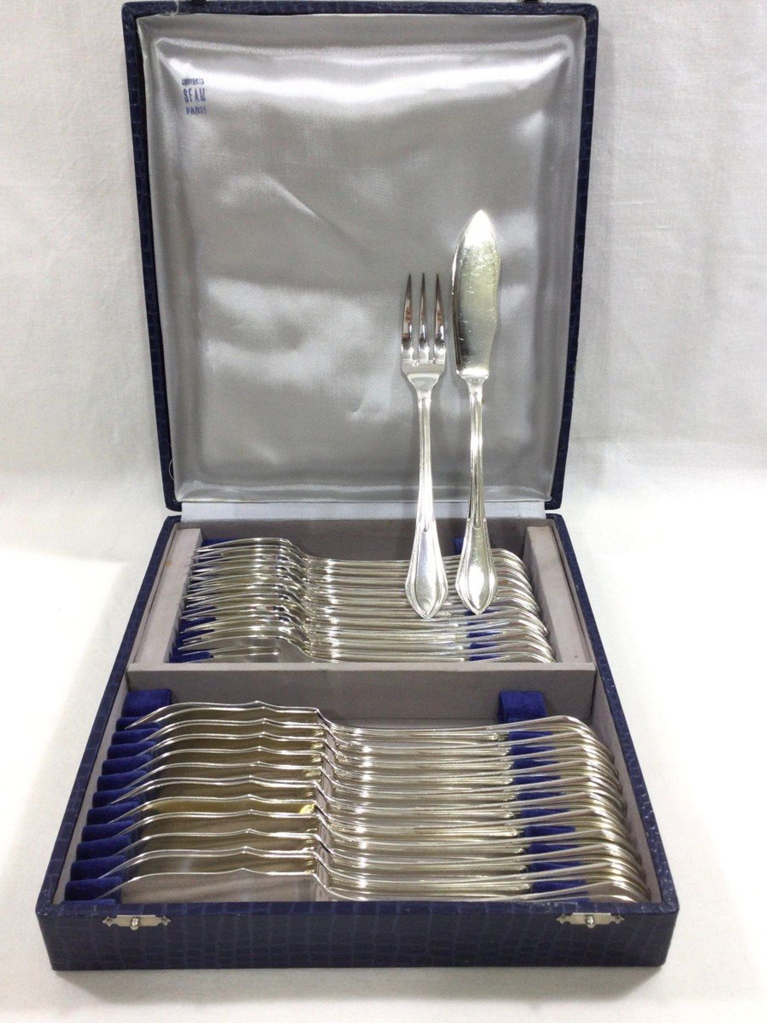 Sfam - 12 Art Deco Fish Cutlery