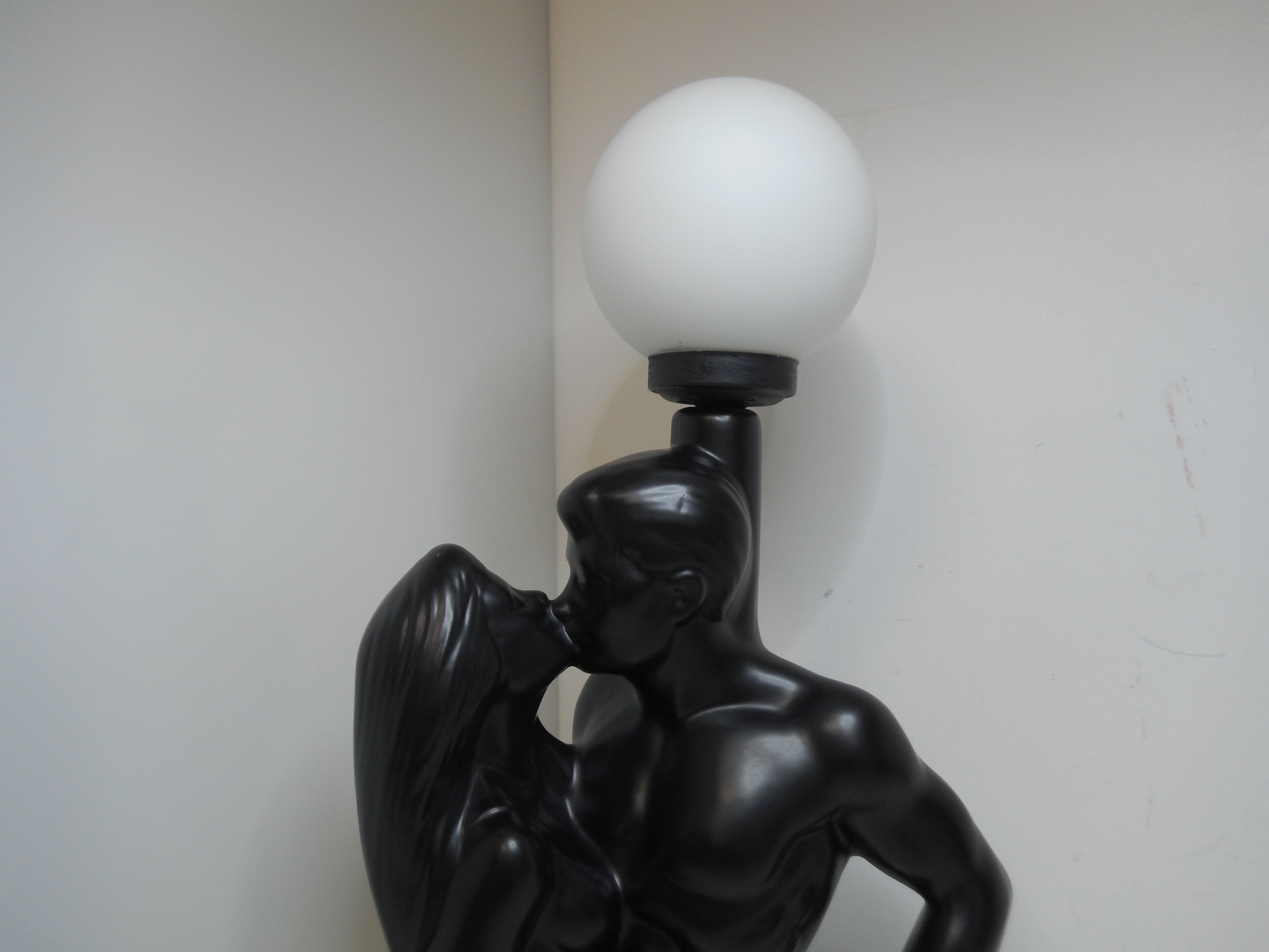 Lamp couple in love ceramic