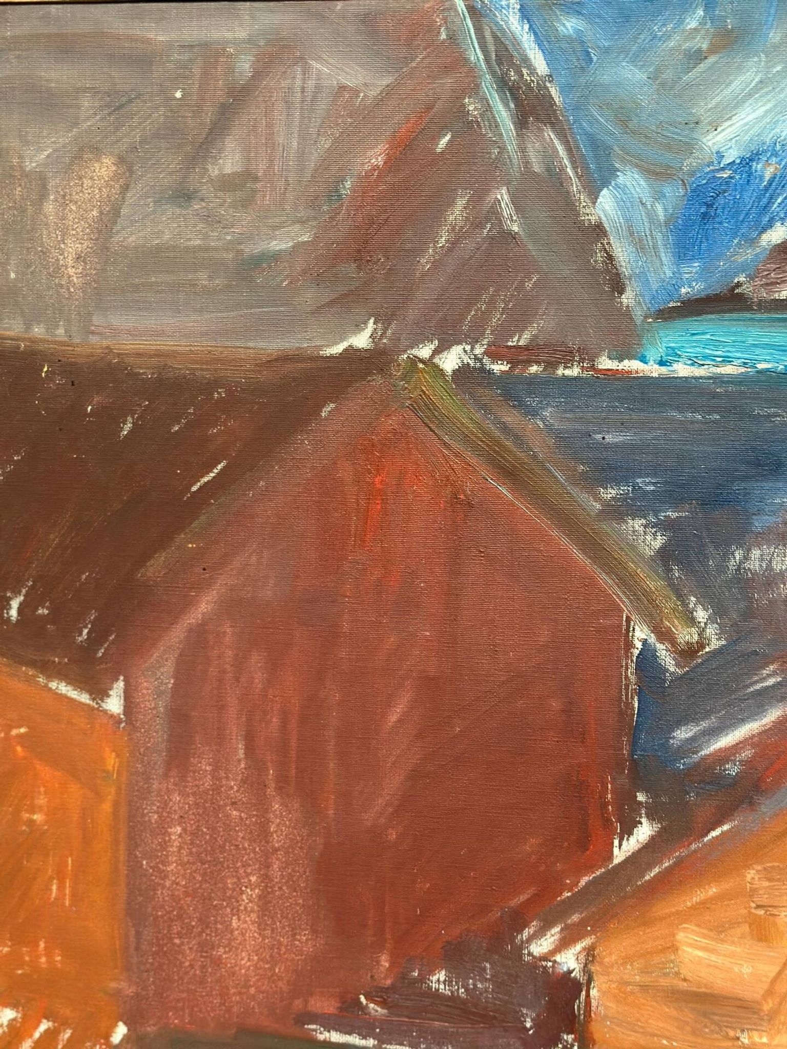 Swedish Oil on Canvas – “Bodar, Lofoten” by Vivianne Larsson – Vintage