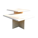 Two coffee tables giggle in travertine