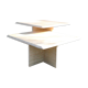 Two coffee tables giggle in travertine
