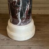 Pair of columns in levanto marble and carrara white circa 1990